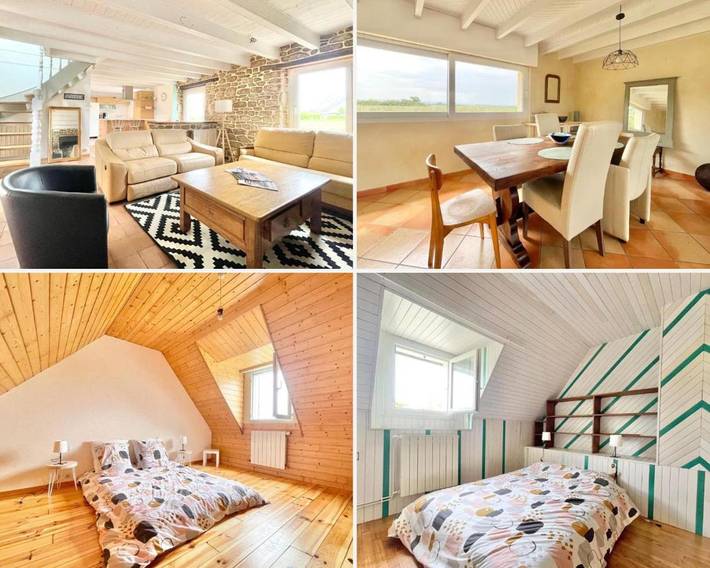 Location de vacances pour 9 personnes, avec vue et jardin, animaux acceptés à Ploéven - 2