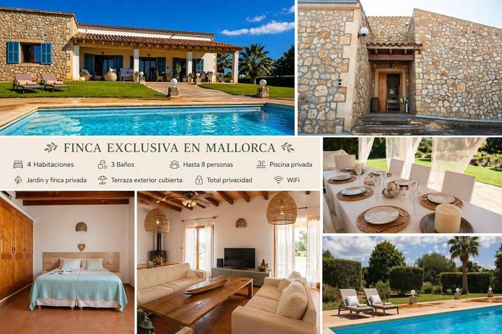 Casa de férias para 8 pessoas, com jardim e piscina infantil, com animais de estimação em Maiorca