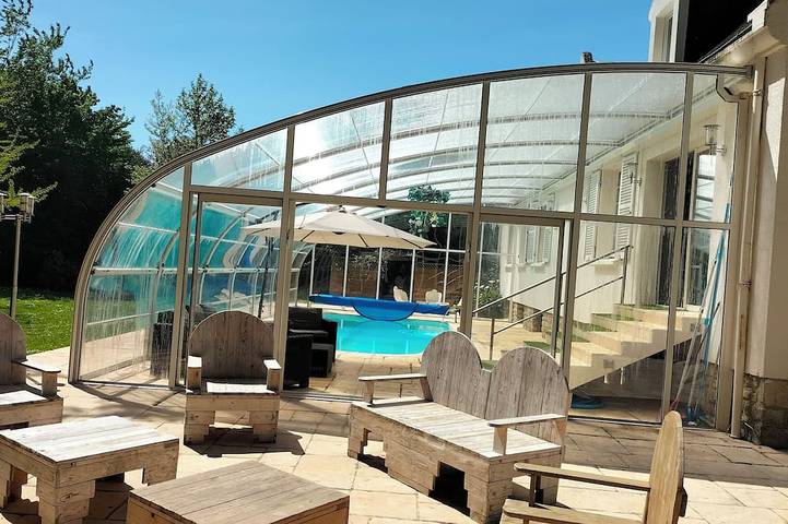 Maison de vacances pour 15 personnes, avec Terrasse ainsi que Jardin et Sauna à Valognes
