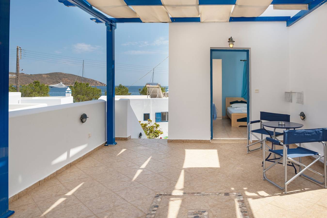 Monolocale intero, Monolocale 'Studios Ninemia Serifos 4' con vista mare, Wi-Fi e aria condizionata in Livadi, Cicladi