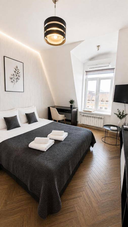 Apartament wakacyjny dla 4 osób, z Balkon i Widok w Lwów