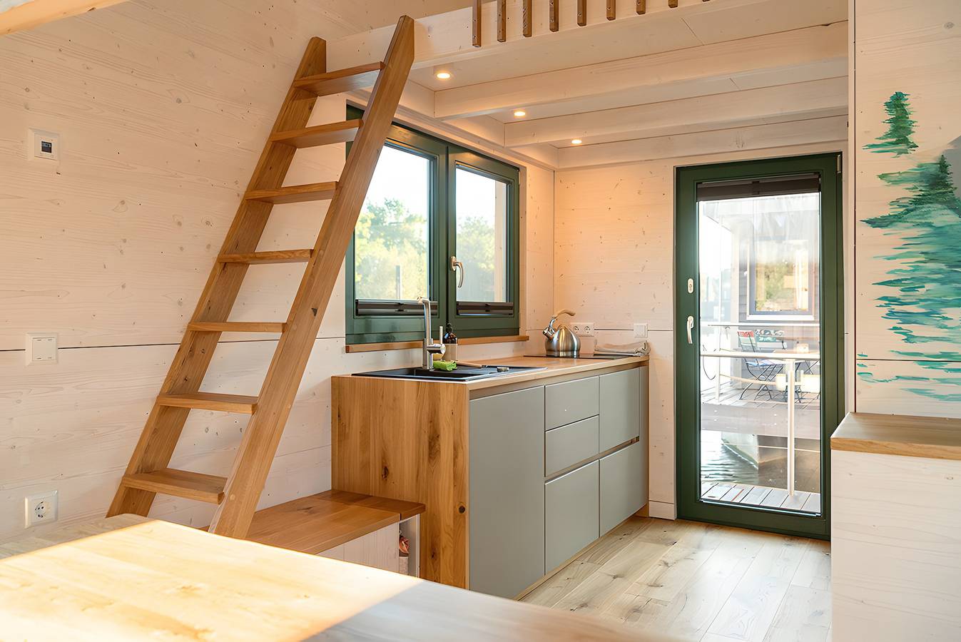 Rustic Tiny Houseboat with Rooftop Terrace and Fireplace in Harburg (Hamburg), Hamburg