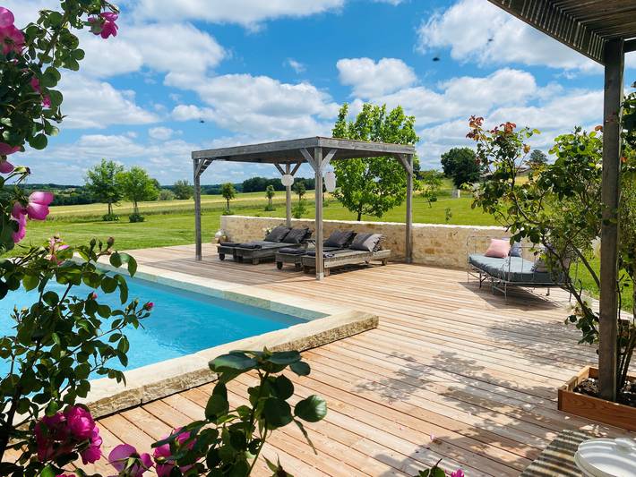 Location de vacances pour 6 personnes, avec Terrasse et Jardin à Saint-Eutrope-de-Born