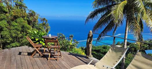 Maison d’hôte pour 2 personnes, avec piscine ainsi que jardin et vue dans Punaauia
