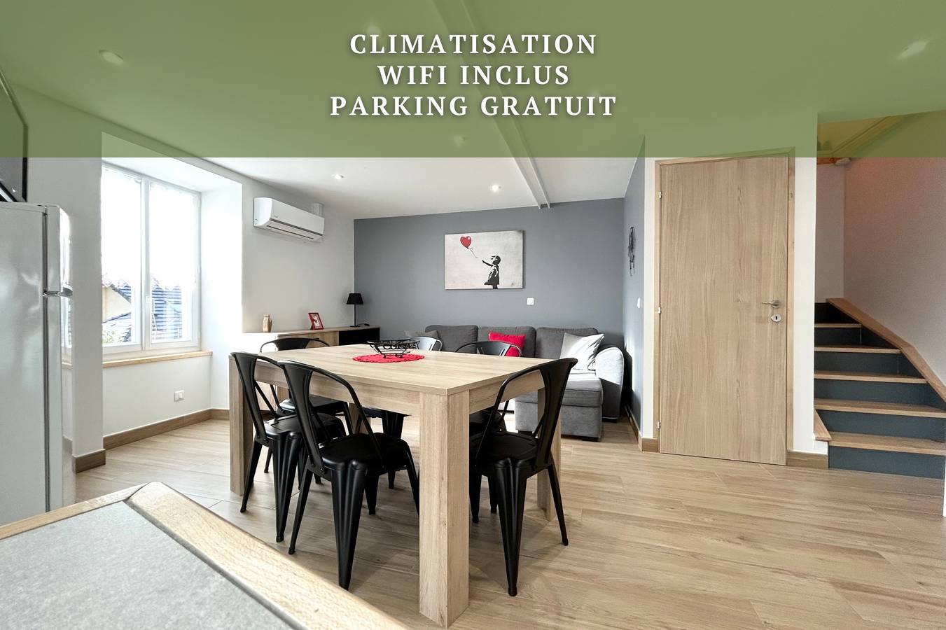 Holiday Home 'La Source Du Bonheur' with Mountain View, Wi-Fi and Air Conditioning in Saint-Pierre-d'Albigny, Chambéry region