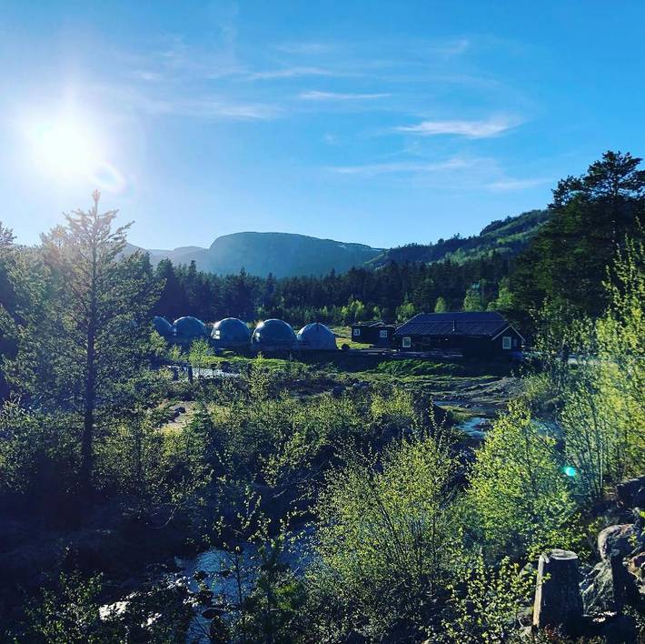 Camping für 2 Personen, mit Whirlpool und Terrasse sowie Garten und Sauna in Süd-Norwegen