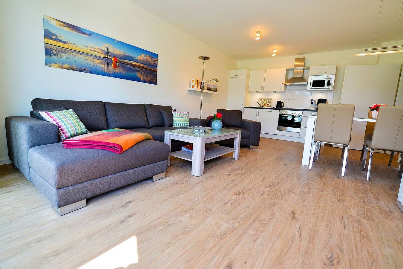 Ganze Wohnung, Haus Hohe Geest Hg05 – barrierearme Ferienwohnung mit Balkon & Sauna in Sahlenburg Strand, Cuxhaven