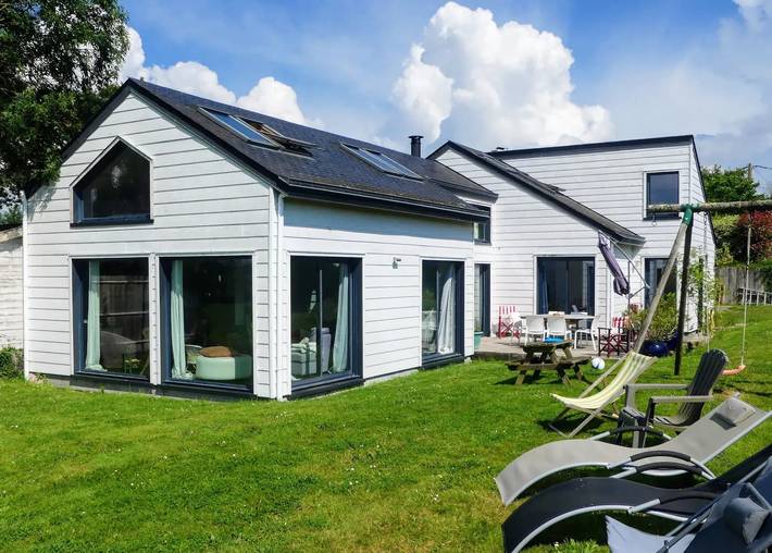Maison de vacances pour 12 personnes, avec terrasse et jardin à Saint-Molf