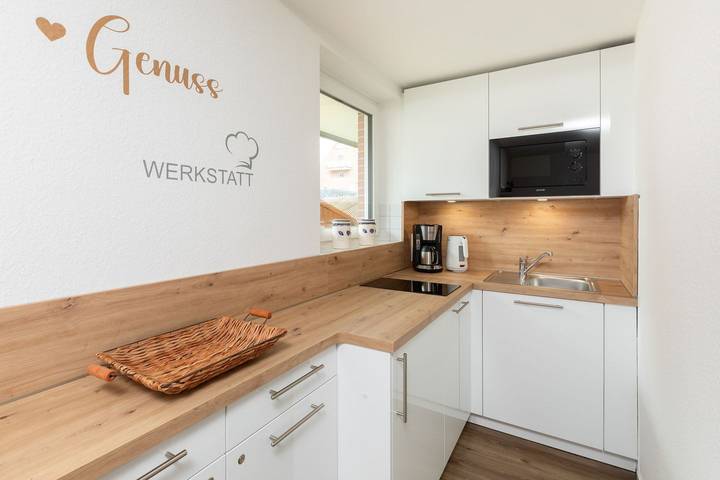 Ganze Wohnung, Urlaub zentral genießen: Schönesappartement mit Terrasse und Strandkorb in Juist