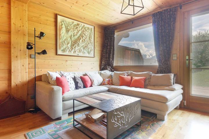 Ganze Wohnung, Maison Neuve 1 - Ski aux pieds - Vue Mt-Blanc in Les Houches, Mont-Blanc-Massiv