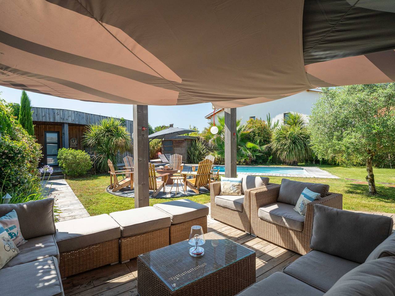 Maison familiale style loft à Biscarrosse - 10 personnes, piscin in Biscarrosse (bourg), Biscarrosse