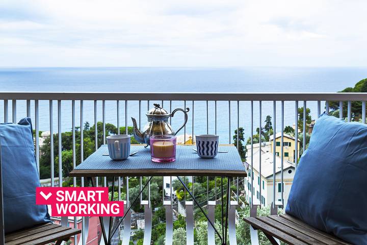 Appartamento per 6 persone, con Balcone a Bogliasco