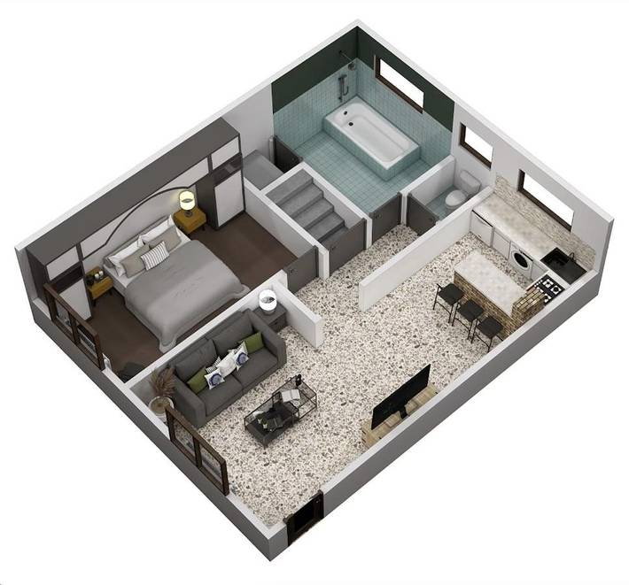 Gîte pour 3 personnes, avec vue et jardin dans Ruy Montceau - 3