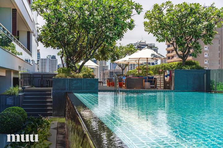 Apartamento para 10 personas, con terraza y piscina en Bangkok