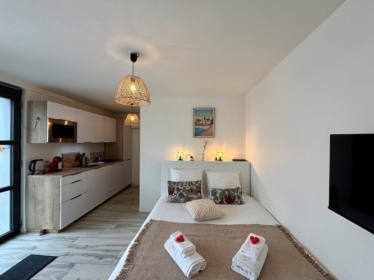Studio entier, Studio 'N32b 350m Des Plages' avec Wi-Fi et climatisation in Larmor-Plage, Côte des Mégalithes