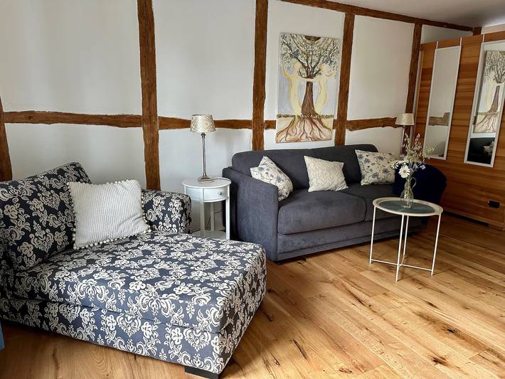 Ferienwohnung für 3 Personen, mit Terrasse und Ausblick in Rieseby