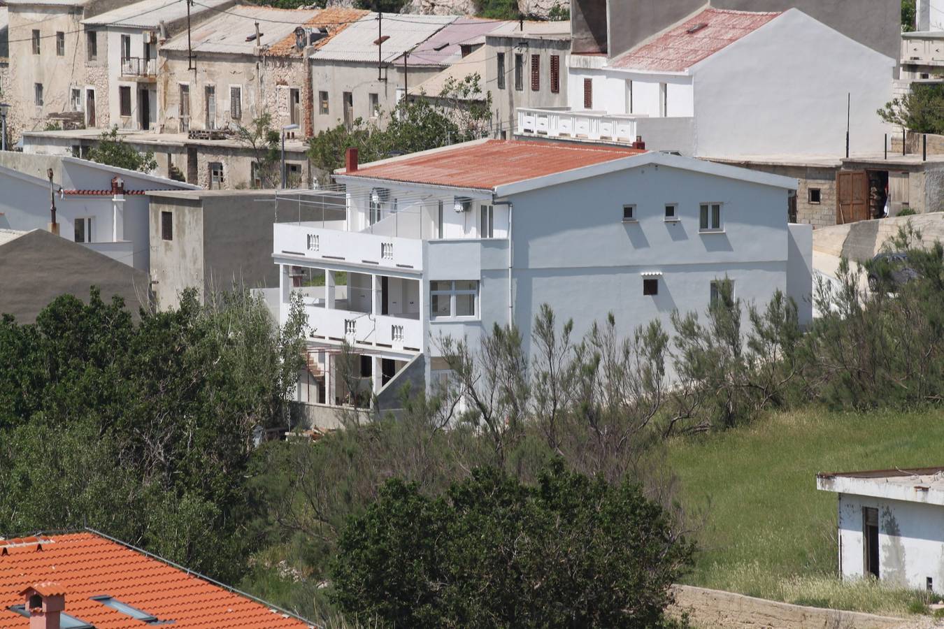 Ganze Wohnung, 1-Zimmer-Ferienwohnung mit Terrasse und Meerblick Metajna, Pag A-6336-f in Metajna, Pag