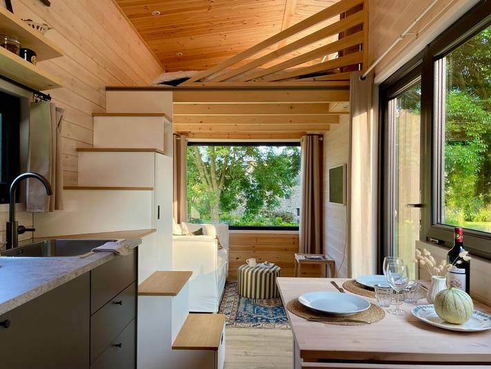 Maison de vacances pour 3 personnes, avec vue et jardin