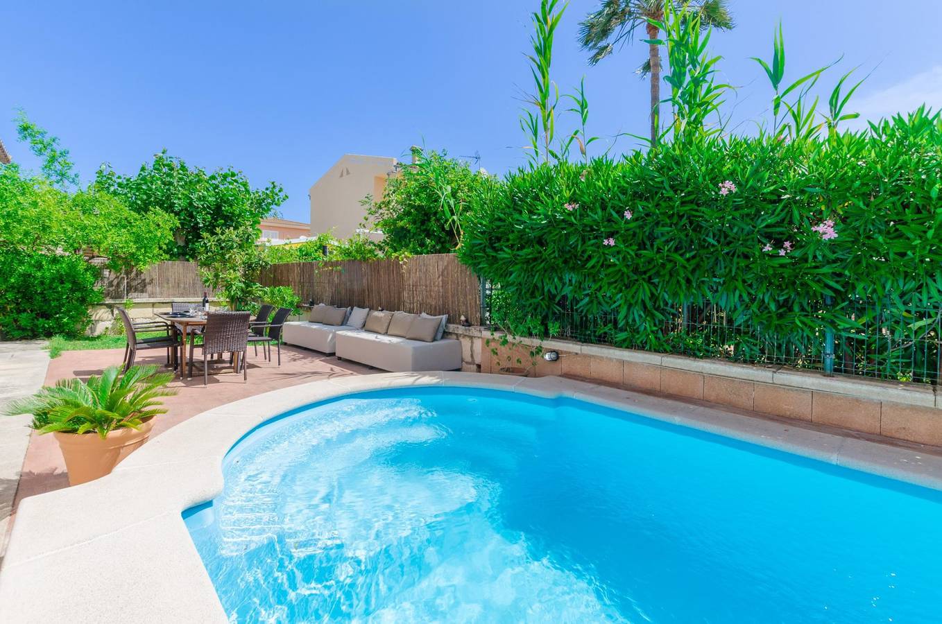 Es Repos - Ferienhaus mit privaten Pool 500 m vom Strand entfernt. Wifi gratis in Playa de Muro, Muro