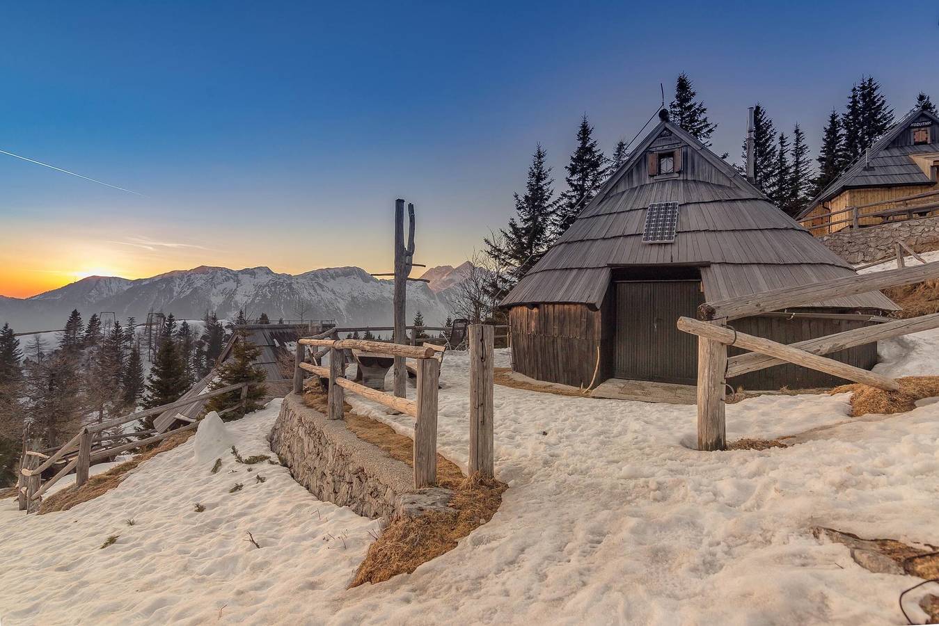 Für Liebhaber von Sonnenuntergängen - Chalet Resa Velika Planina in Slowenien