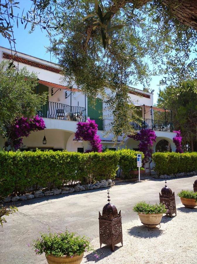 Apartahotel para 6 personas, con jardín y vistas, Se admiten mascotas en Apulia