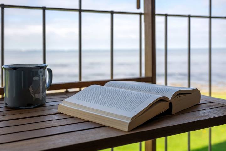 Ganze Wohnung, Ferienwohnung 'Watt'nblick' mit Meerblick, Strandkorb und Wifi in Langeneß, Halligen