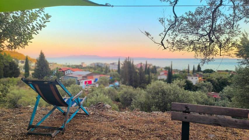 Camping pour 2 personnes, avec Terrasse ainsi que Jardin et Vue