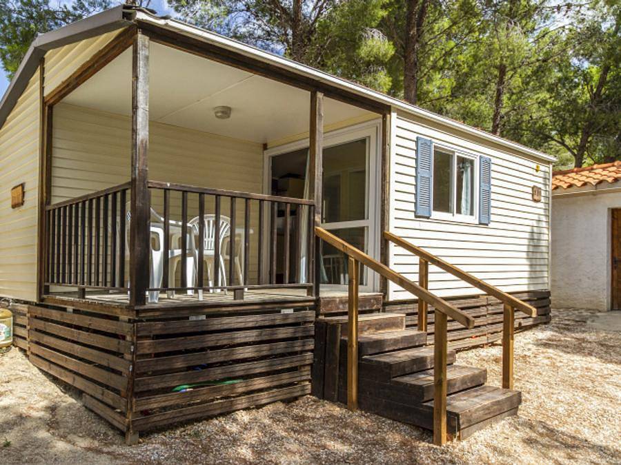 Camping Le Bois de Pins - Mobilheim 4 personen - Basic - Tv in Salses-le-Château, Mittelmeerküste (Frankreich)