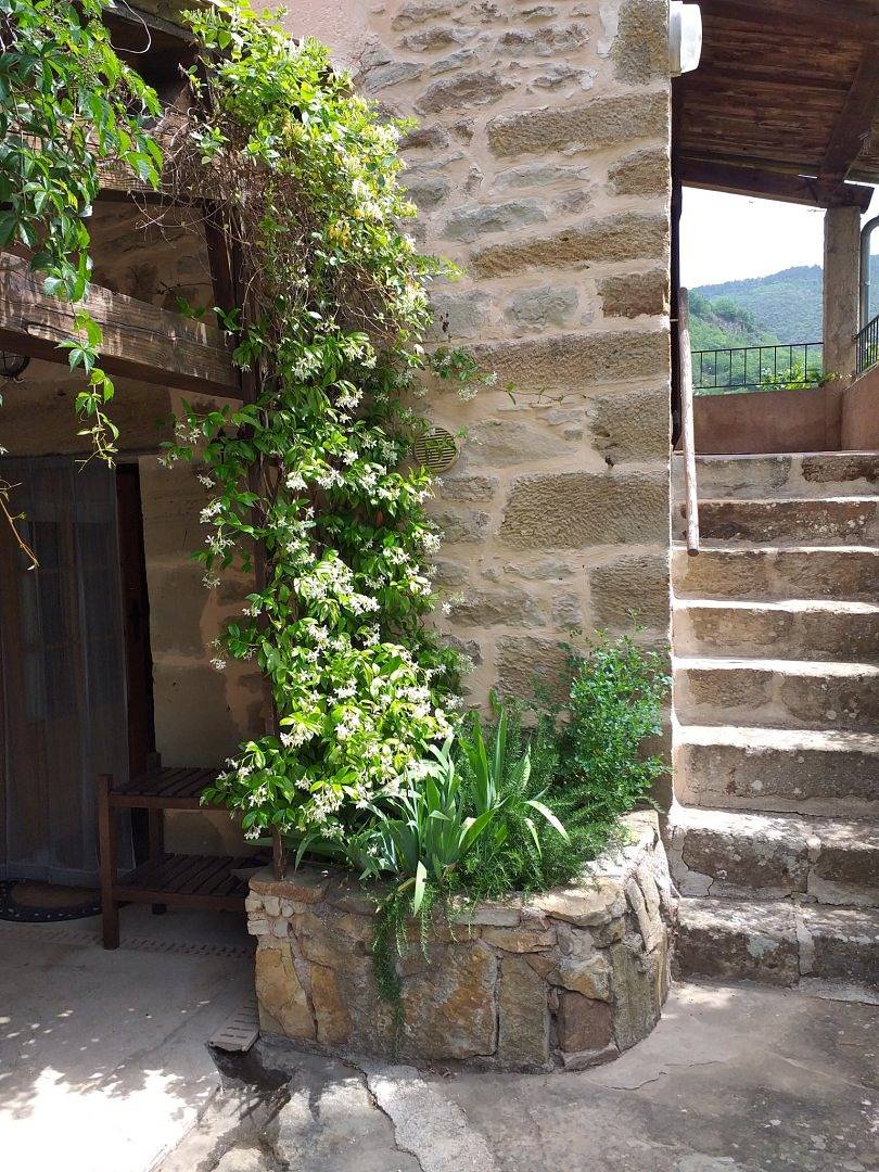 Gîte l'Aire : jardin et piscine, parking privé in Saint-Privat, Région de Lodève
