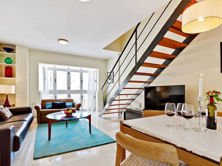 Loft voor 4 personen, met Balkon en Terras in Malaga