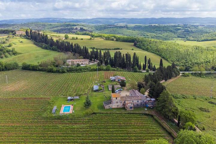 Villa pour 5 personnes, avec Terrasse ainsi que Jardin et Piscine à Monteriggioni