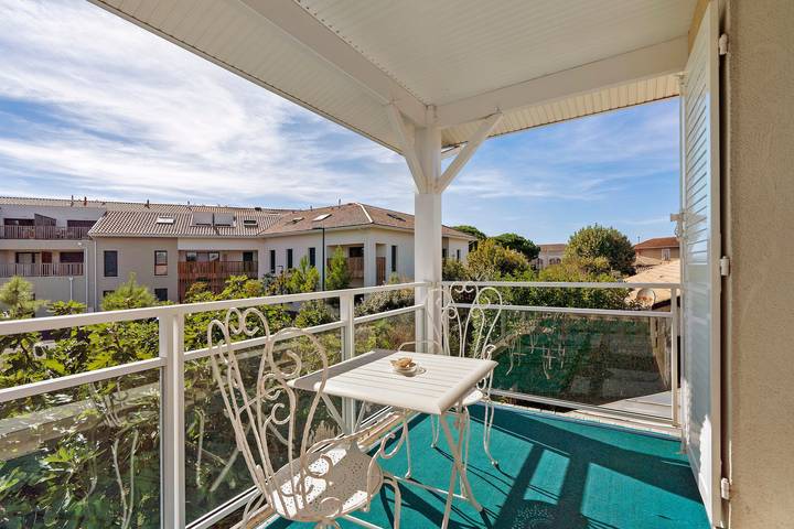 Bed and Breakfast „Chambre Christy – Chez Claudine“ mit Balkon und Wlan in Le Teich, Arcachon und Umgebung