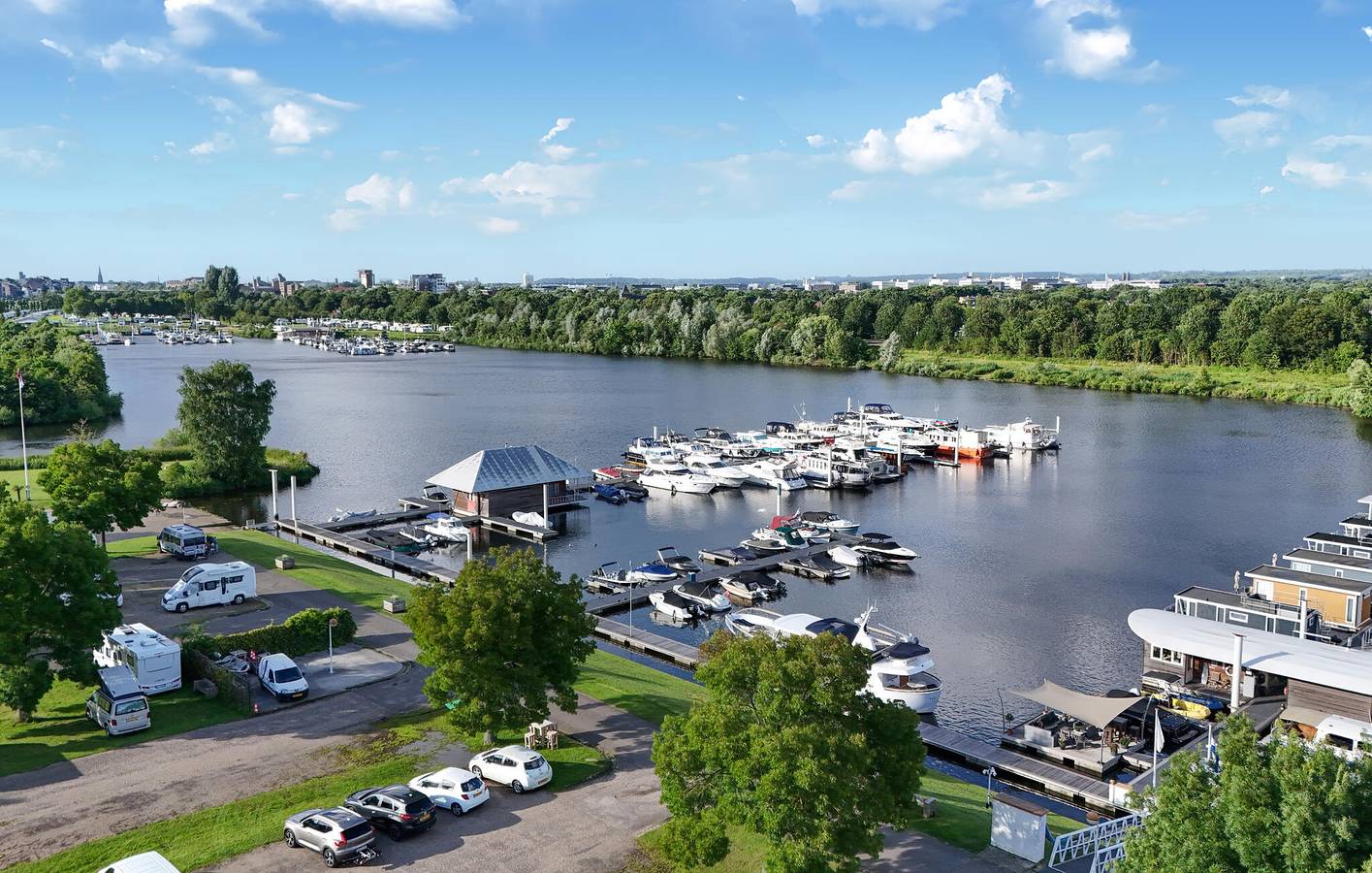 Hausboot für 3 Personen mit Ausblick in Maastricht, Limburg (Niederlande)