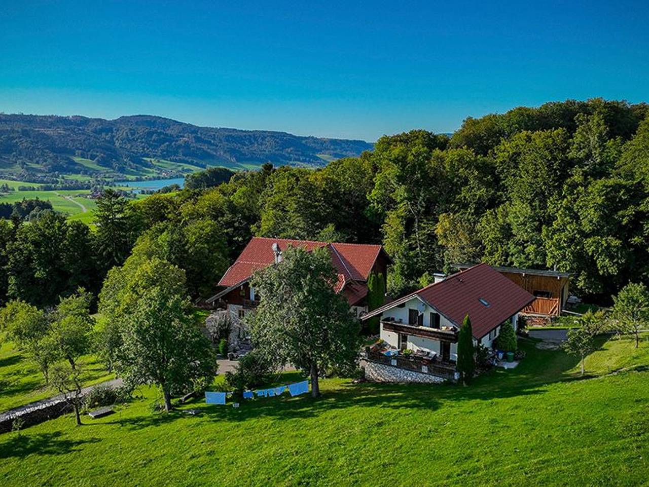 Bio Bauernhof Mondsee Schafleitner-Kroiß - Dachsteinblick in Traunviertel