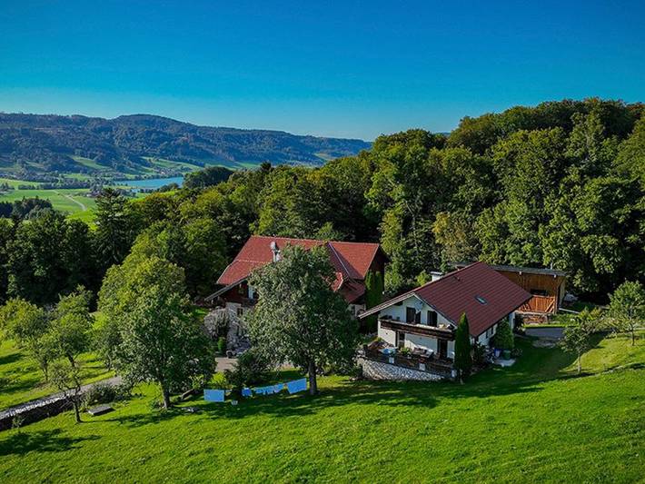 Ferienwohnung für 3 Personen, mit Ausblick und Balkon sowie Garten, mit Haustier am Mondsee