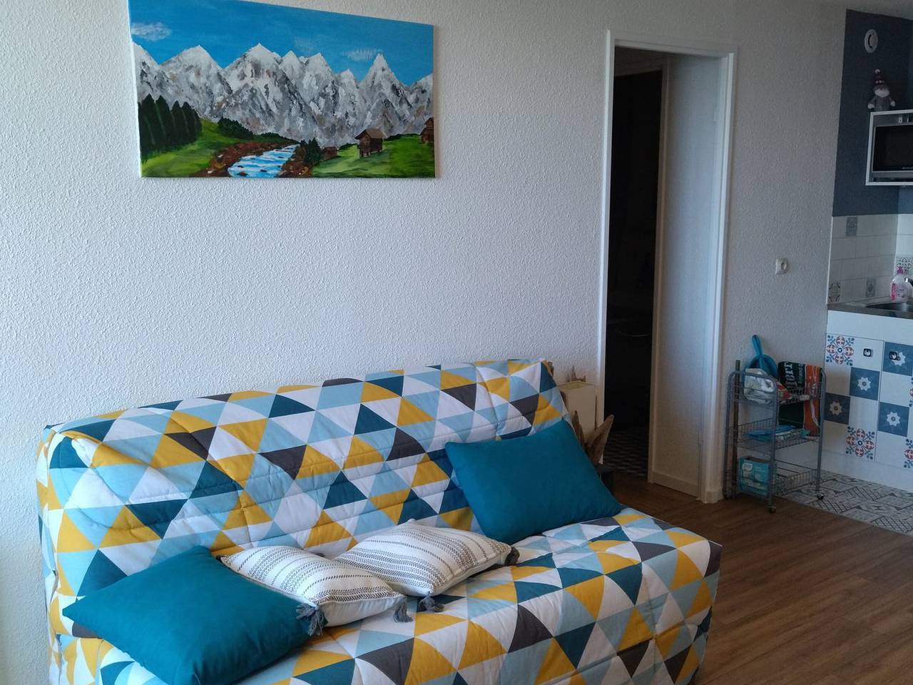 Apartamento entero, A pie de pistas, 2 piezas para 5 pers, balcón, vista al valle in Prapoutel, Les Adrets