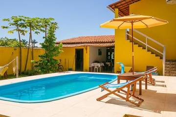 Cottage pour 2 personnes, avec jardin ainsi que piscine et terrasse, animaux acceptés dans Ilha de Boipeba