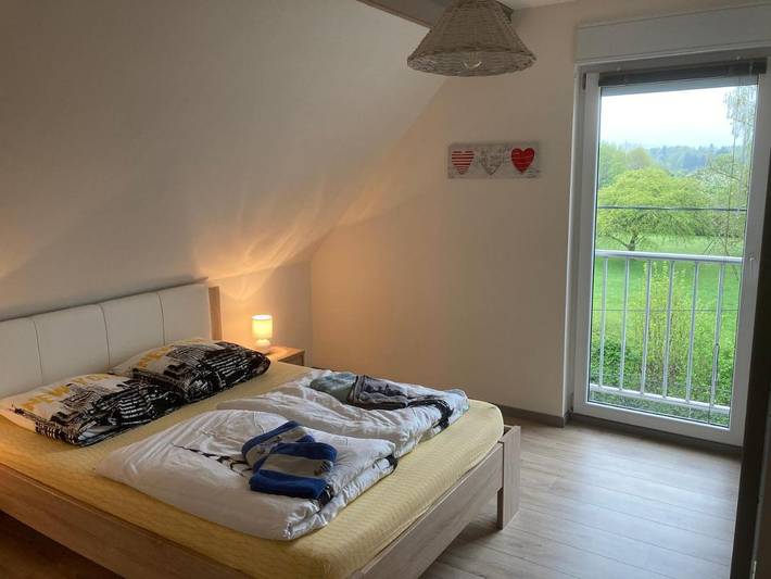 Gîte pour 9 personnes, avec Balcon et Jacuzzi ainsi que Terrasse et Jardin à Lohr (homonymie)