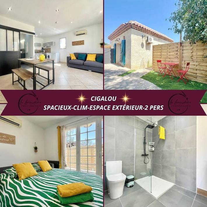 Appartement de vacances pour 2 personnes, avec jardin