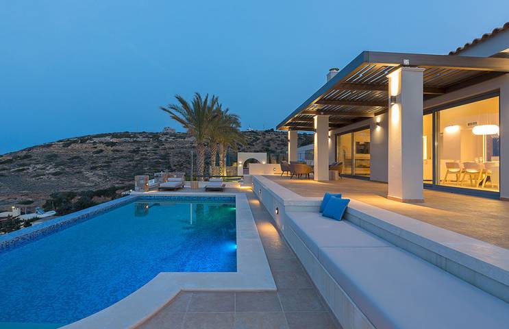 Strandhaus für 10 Personen, mit Ausblick und Garten sowie Sauna auf Kreta