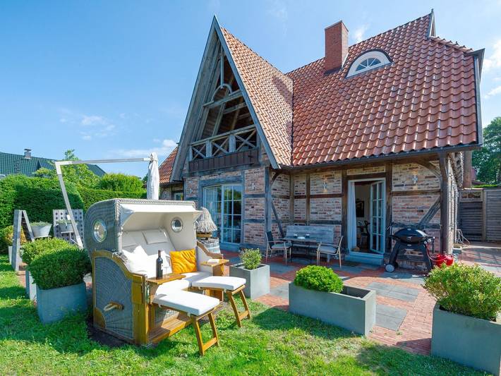 Ferienhaus für 6 Personen, mit Garten und Balkon sowie Seeblick und Sauna, kinderfreundlich auf der Halbinsel Mönchgut