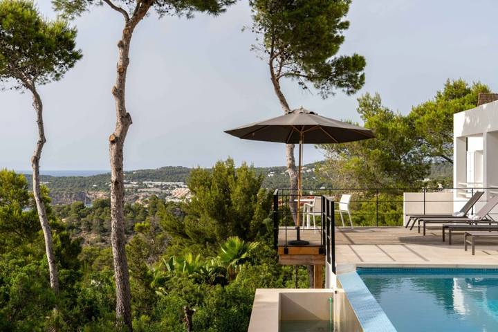Villa „Molí“ mit Meerblick, WLAN und Klimaanlage in Cala Moli, Sant Josep de sa Talaia