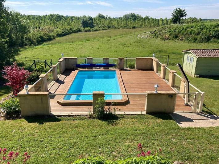 Location de vacances pour 12 personnes, avec piscine ainsi que vue et jardin, adapté aux familles à Issigeac - 3