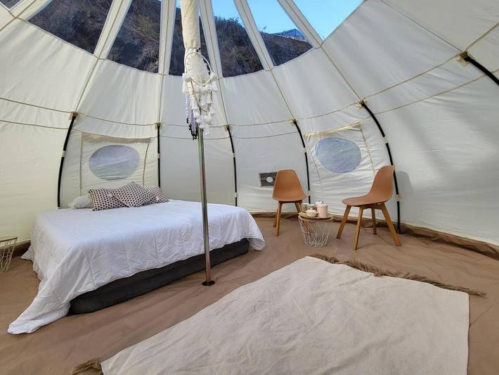 Bungalow für 2 Personen, mit Garten