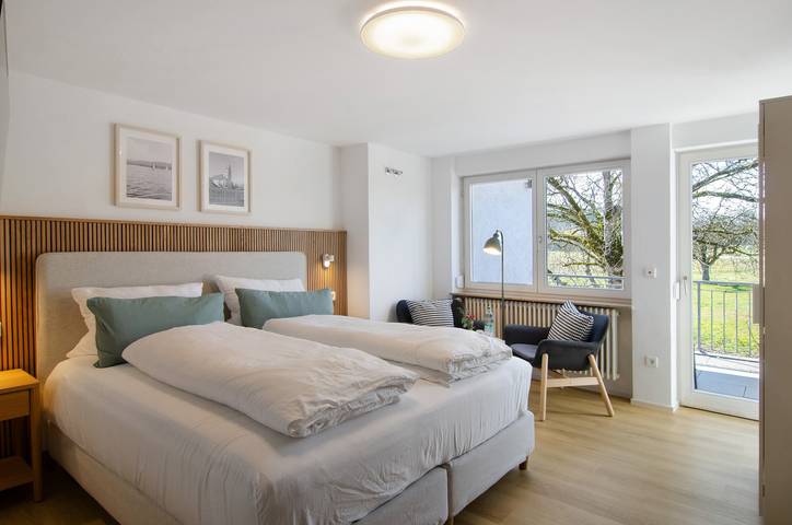 Zimmer 'Bodman' mit privaten Balkon, gemeinsamer Terrasse und Wi-Fi in Salem, Region Bodensee-Oberschwaben