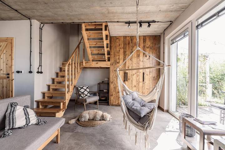 Ferienhaus mit Meerblick für 4 Personen, mit Balkon und Garten sowie Ausblick in Polen