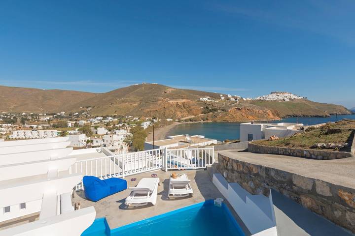 Villa pour 5 personnes, avec vue sur l’océan ainsi que jardin et balcon