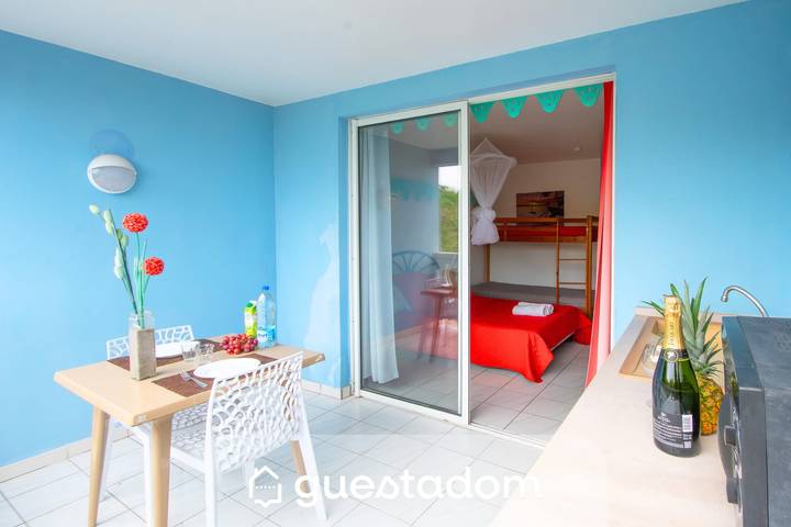 Studio pour 4 personnes, avec piscine ainsi que jardin et balcon, adapté aux familles - 1