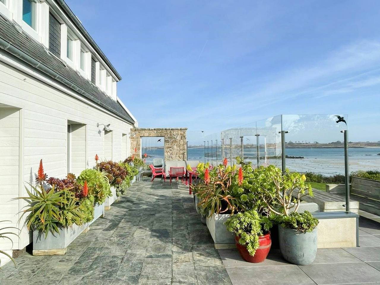 Strandhaus mit 280 Grad Meerblick in Kergoz in Landéda, Brest und Umgebung