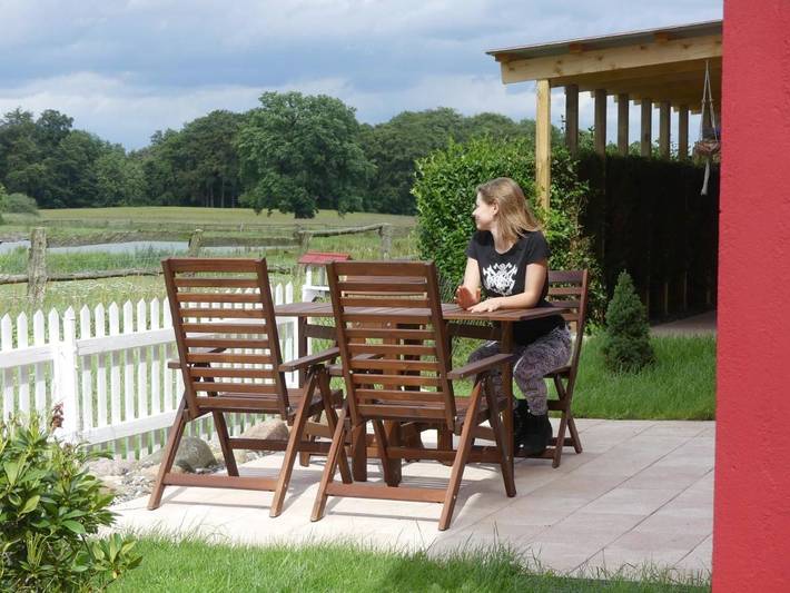 Ferienhaus für 5 Personen, mit Terrasse und Garten sowie Seeblick und Ausblick in Walkendorf